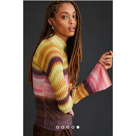 Anthropologie Sample Sale Pilcro Velvet Turtleneck Sweater - Picture 9 of 12